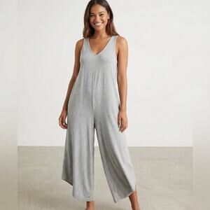 NWT Z Supply Starlette terry Heather Gray relaxed fit jumpsuit S